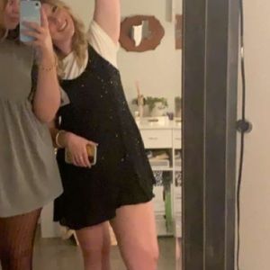 Free People Black Sparkly Dress